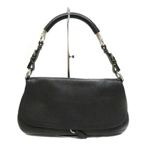 PRADA Hobo Bag Handbag Leather Nero Black